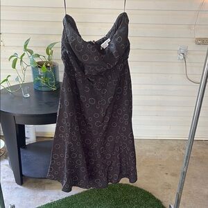 Black Dress with White Polka Dots